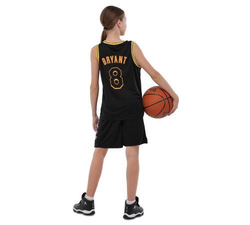 Форма баскетбольна дитяча NBA клуб Los Angeles Lakers 8 S-2XL чорний-жовтий