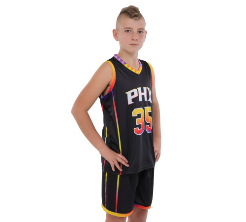 Форма баскетбольная детская NBA клуб Phoenix Suns 35 S-2XL черный-желтый