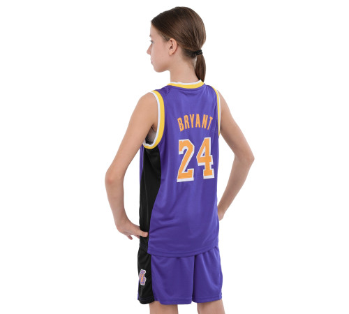 Форма баскетбольная детская NBA клуб Los Angeles Lakers 24 S-2XL фиолетовый-желтый
