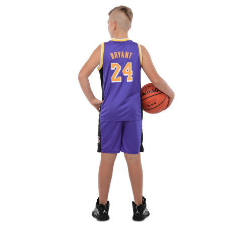Форма баскетбольная детская NBA клуб Los Angeles Lakers 24 S-2XL фиолетовый-желтый