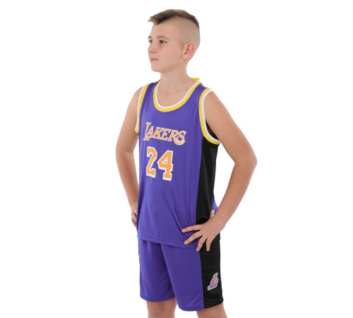 Форма баскетбольная детская NBA клуб Los Angeles Lakers 24 S-2XL фиолетовый-желтый