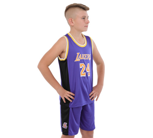 Форма баскетбольная детская NBA клуб Los Angeles Lakers 24 S-2XL фиолетовый-желтый