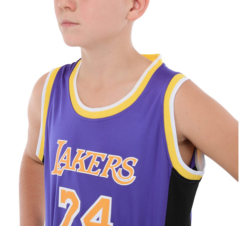 Форма баскетбольная детская NBA клуб Los Angeles Lakers 24 S-2XL фиолетовый-желтый