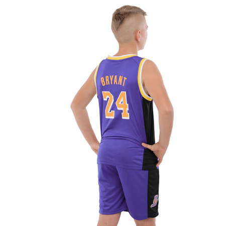Форма баскетбольная детская NBA клуб Los Angeles Lakers 24 S-2XL фиолетовый-желтый