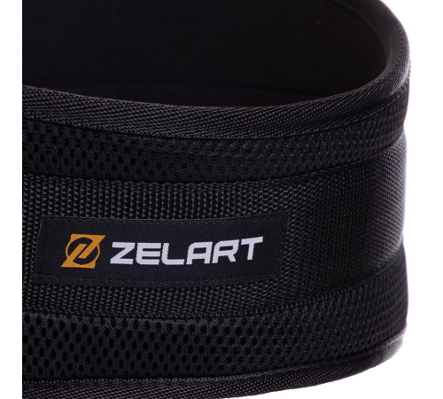 Пояс атлетичний текстильний Zelart спинка-17см довжина-115см чорний