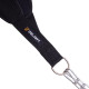 Пояс атлетичний для обтяження текстильний з ланцюгом та карабіном Zelart Dipping Belt спинка-20см чорний