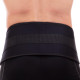 Пояс атлетичний для обтяження текстильний з ланцюгом та карабіном Zelart Dipping Belt спинка-20см чорний