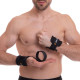 Напульсник спортивный фиксатор для запястья и кисти с лямкой для тяги Zelart 2шт черный