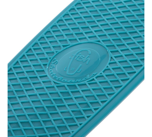 Пенні борд Penny Board круїзер пластиковий з колесами які світяться FISH м’ятний-чорний-фіолетовий