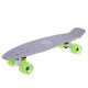 Пенні борд Penny Board круїзер пластиковий з колесами які світяться FISH сірий-салатовий