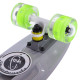 Пенні борд Penny Board круїзер пластиковий з колесами які світяться FISH сірий-салатовий