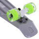 Пенні борд Penny Board круїзер пластиковий з колесами які світяться FISH сірий-салатовий