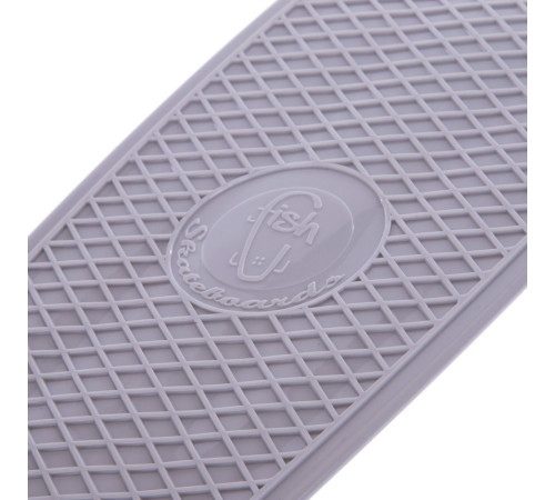 Пенні борд Penny Board круїзер пластиковий з колесами які світяться FISH сірий-салатовий