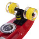 Пенні борд Penny Board круїзер пластиковий з колесами які світяться FISH червоний-чорний-жовтий