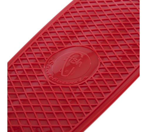 Пенні борд Penny Board круїзер пластиковий з колесами які світяться FISH червоний-чорний-жовтий
