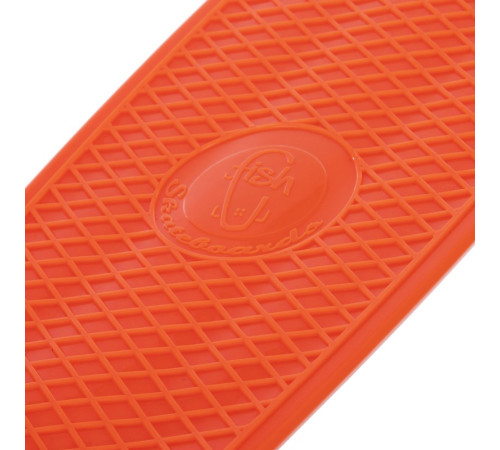 Пенні борд Penny Board круїзер пластиковий з колесами які світяться FISH помаранчевий-чорний-зелений