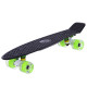 Пенні борд Penny Board круїзер пластиковий з колесами які світяться FISH чорний-салатовий-салатовий