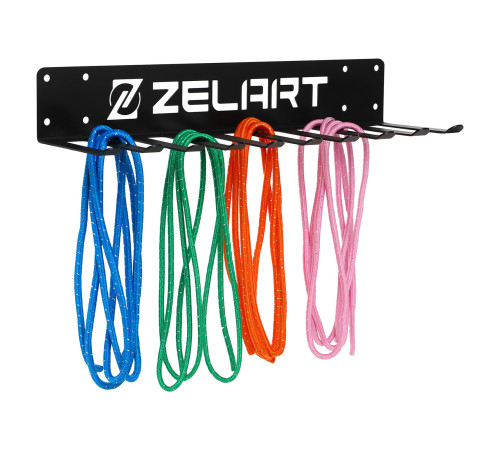 Кронштейн настінний для скакалок та петель Zelart чорний