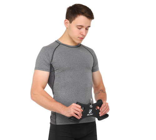 Рукоятка для тяги c узким хватом Triceps Grip нескользящее покрытие Zelart 43x6x14,5см черный