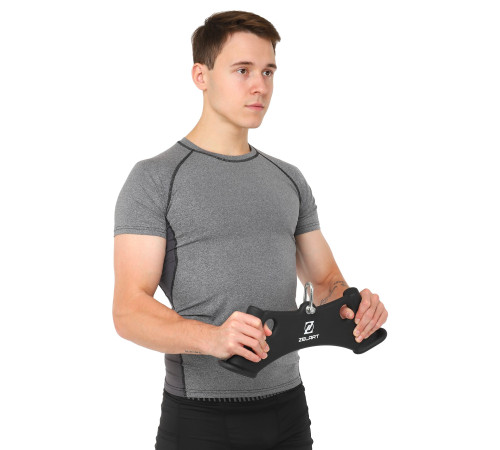Рукоятка для тяги c узким хватом Triceps Grip нескользящее покрытие Zelart 43х6х14,5см черный