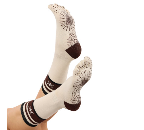 Гольфи для йоги та пілатесу із закритими пальцями нековзні BLOOM YOGA SOCKS розмір 36-41 кольори в асортименті