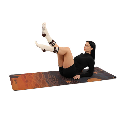Гольфи для йоги та пілатесу із закритими пальцями нековзні BLOOM YOGA SOCKS розмір 36-41 кольори в асортименті