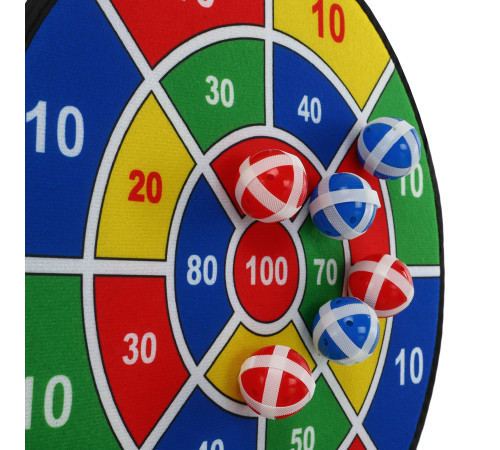 Дартс на липучці 6 м'ячів та мішень VELCRO dartboard Baili 37cм
