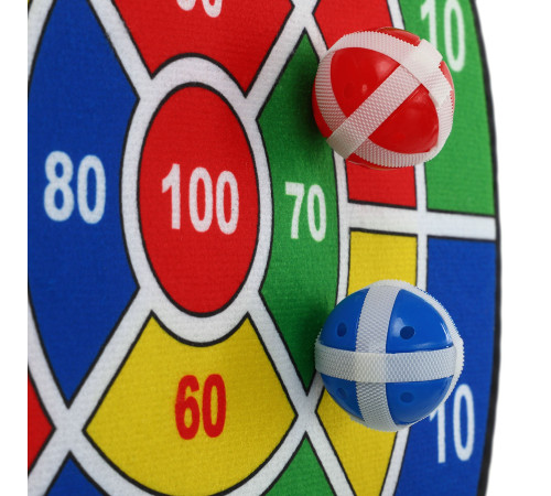 Дартс на липучці 6 м'ячів та мішень VELCRO dartboard Baili 37cм