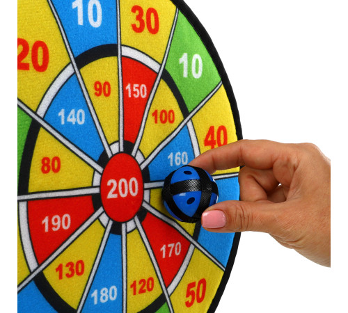 Дартс на липучці 3 м'яча та мішень VELCRO dartboard Baili 30cм