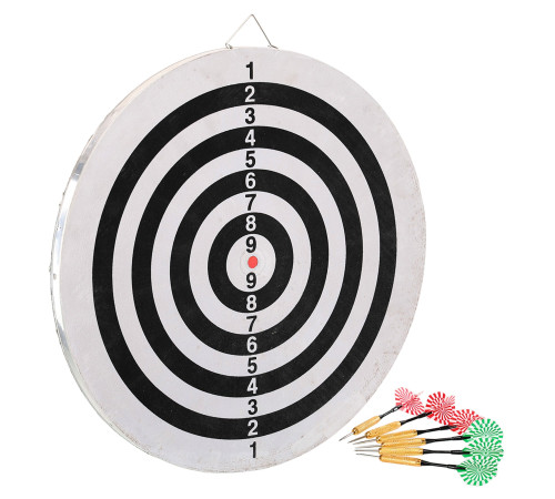 Дартс из Флока Flocked 6 дротиков и мишень Baili 18"х1" (46х2,5см)