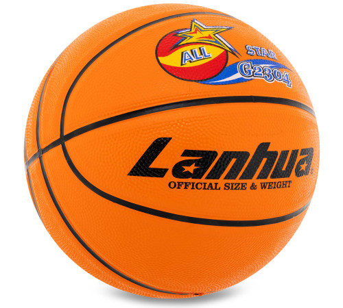 М'яч баскетбольний гумовий LANHUA All star розмір 7 помаранчевий