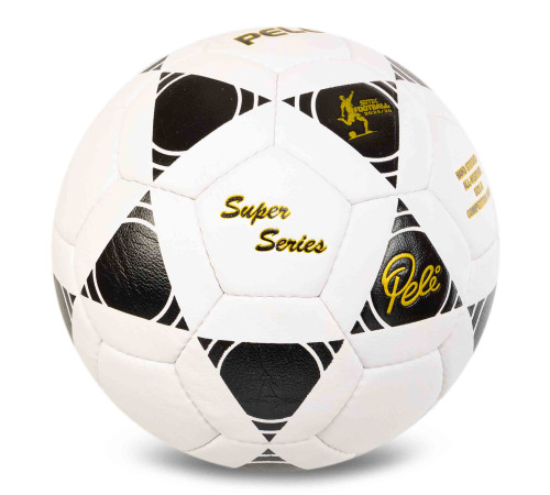 М'яч футбольний PELE BALLONSTAR №5 PU білий-чорний