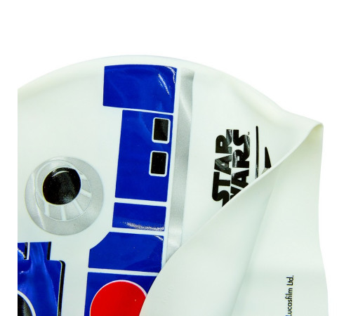 Шапочка для плавання силіконова для дорослих SPEEDO SLOGAN PRINT Star Wars білий-синій