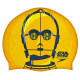 Шапочка для плавання силіконова для дорослих SPEEDO SLOGAN PRINT Star Wars C3PO помаранчевий-чорний