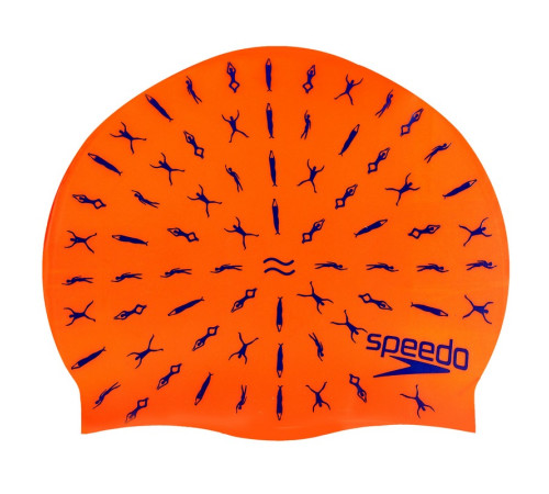 Шапочка для плавання силіконова юніорська SPEEDO JUNIOR SLOGAN PRINT червоний