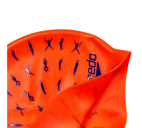 Шапочка для плавання силіконова юніорська SPEEDO JUNIOR SLOGAN PRINT червоний