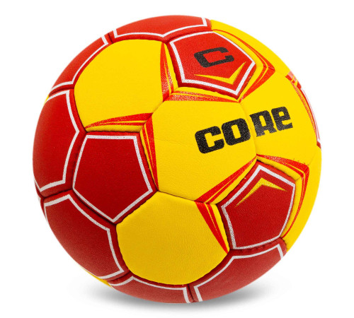 М'яч гандбольний CORE PLAY STREAM размер 3 жовтий-червоний