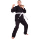 Кімоно для бразильського джиу-джитсу BJJ чорне куртка штани та пояс HARD TOUCH 140-180см чорний