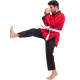 Кімоно для айкікендо карате куртка штани та пояс AYKIKENDO KARATE BALLONSTAR 120-190см червоний-чорний