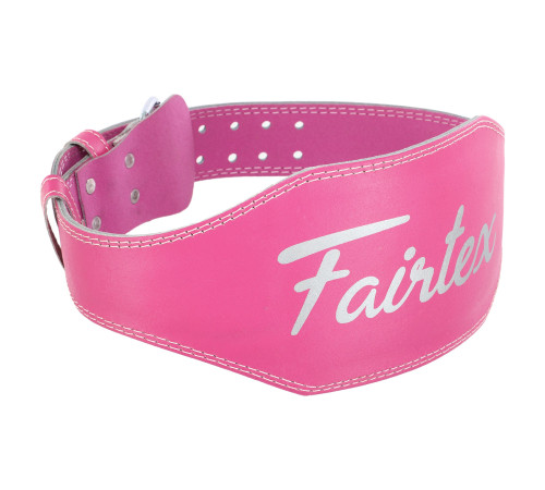Пояс атлетичний шкіряний FAIRTEX спинка-15см розмір-S-XL рожевий