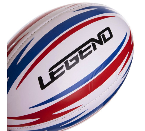 М'яч для регбі дитячий LEGEND розмір 3 білий-червоний-синій