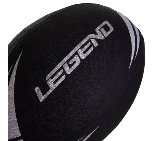 М'яч для регбі юніорський LEGEND розмір 4 чорний-білий