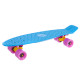 Пенні борд Penny Board круїзер пластиковий 22" FISH синій-жовтий-фіолетовий