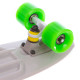 Пенни борд Penny Board круизер пластиковый 22" FISH серый-белый-салатовый