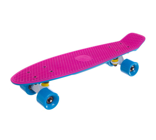 Пенні борд Penny Board круїзер пластиковий RUBBER SOFT 22" FISH рожевий-блакитний