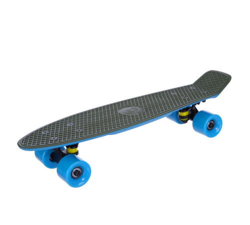 Пенни борд Penny Board круизер пластиковый RUBBER 22" RUBBER SOFT FISH зеленый-синий