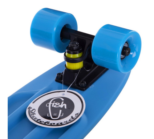 Пенни борд Penny Board круизер пластиковый RUBBER 22" RUBBER SOFT FISH зеленый-синий