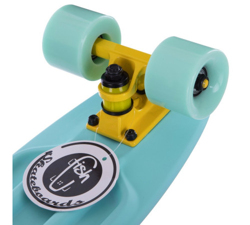 Пенні борд Penny Board круїзер пластиковий RUBBER SOFT 22" FISH рожевий-м’ятний