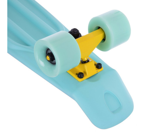 Пенні борд Penny Board круїзер пластиковий RUBBER SOFT 22" FISH рожевий-м’ятний