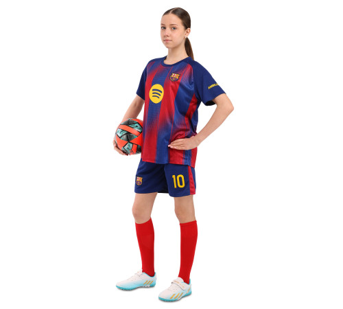 Форма футбольная детская с символикой футбольного клуба BARCELONA YAMAL 10 домашняя 2026 SP-Sport 20-30 синий-бордовый